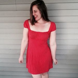 Red Polka Dot Sweetheart Dress